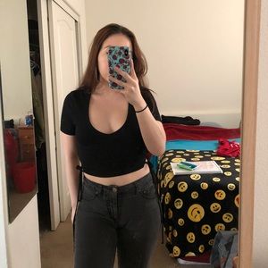 Black crop top